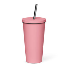 Load image into Gallery viewer, Insulated tumbler with a straw